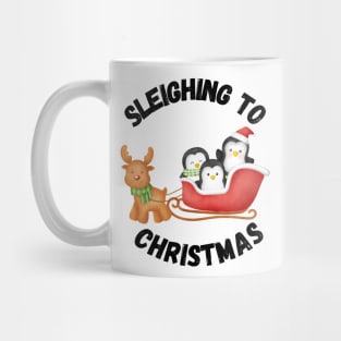 Sleighing to Christmas, Christmas humor Mug